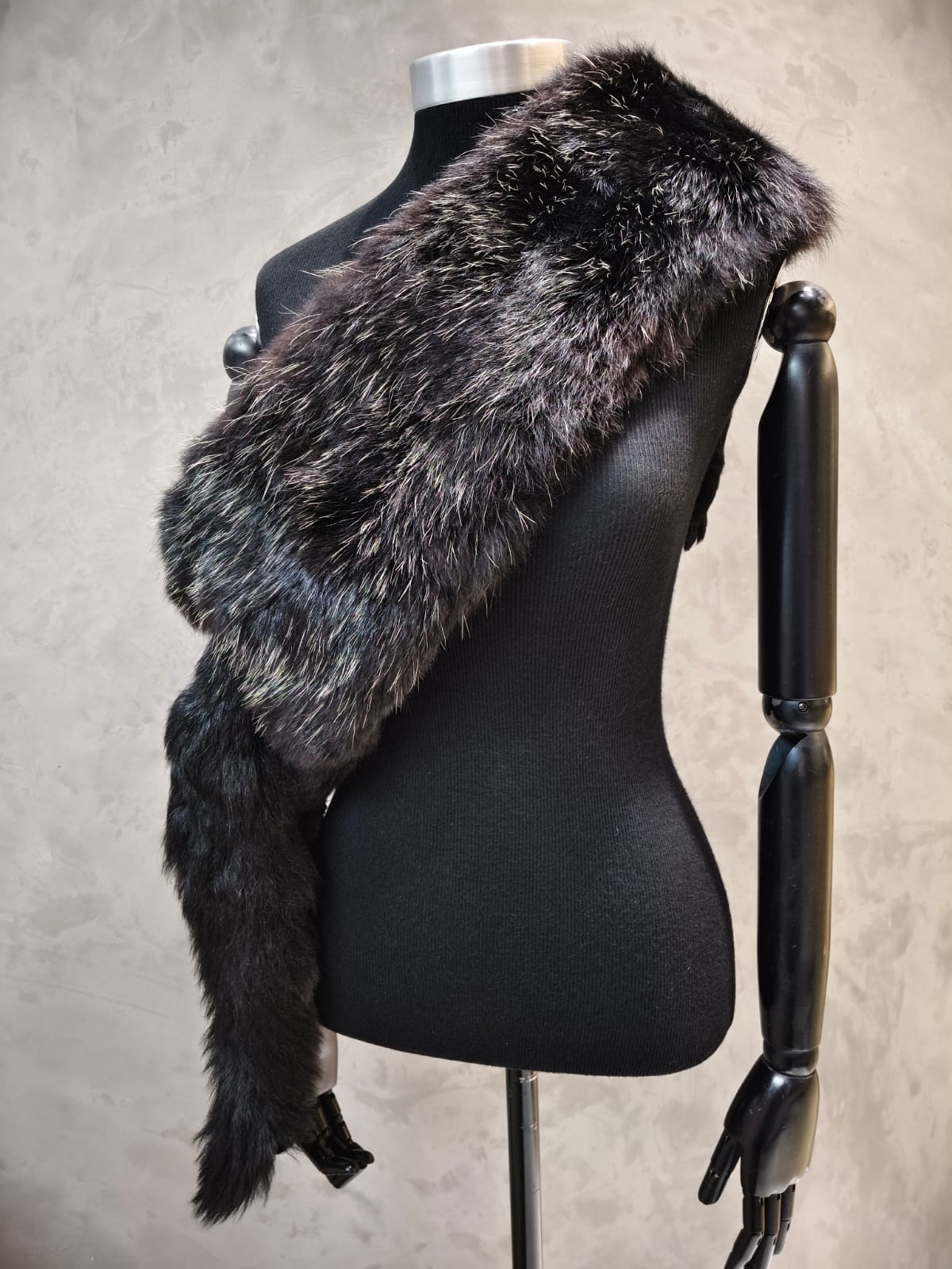 #CPT 18278.2 Black Dyed Fox Collier