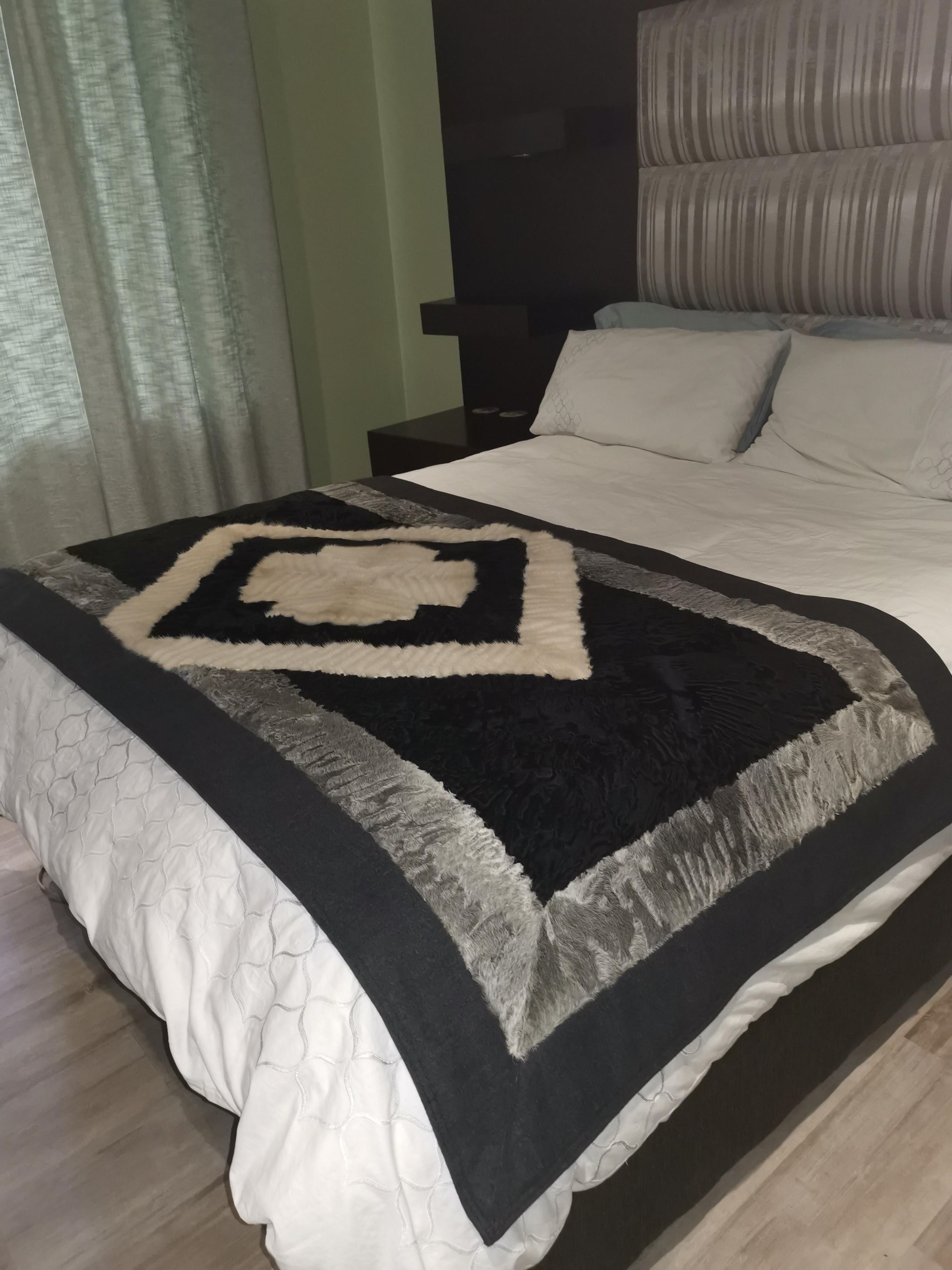 Throw made from 4 garments