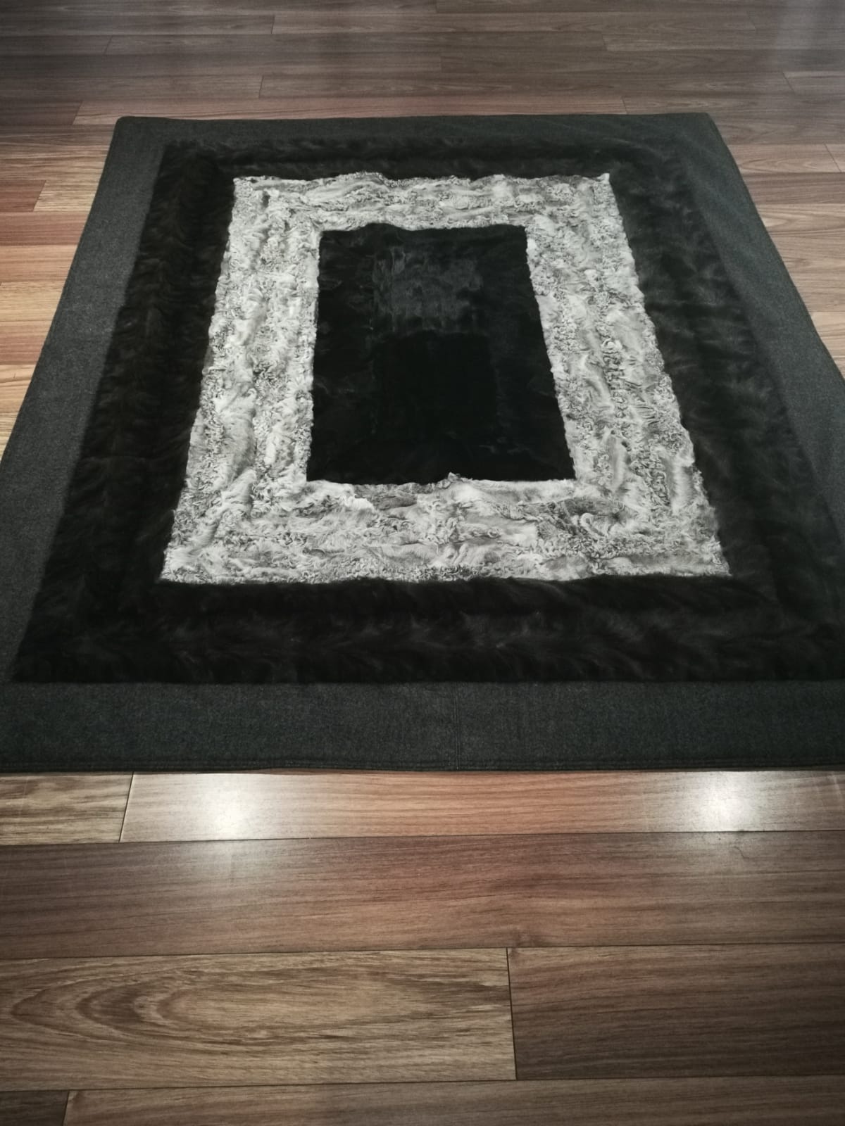 Multi Fur type Throw 177 x 146cm