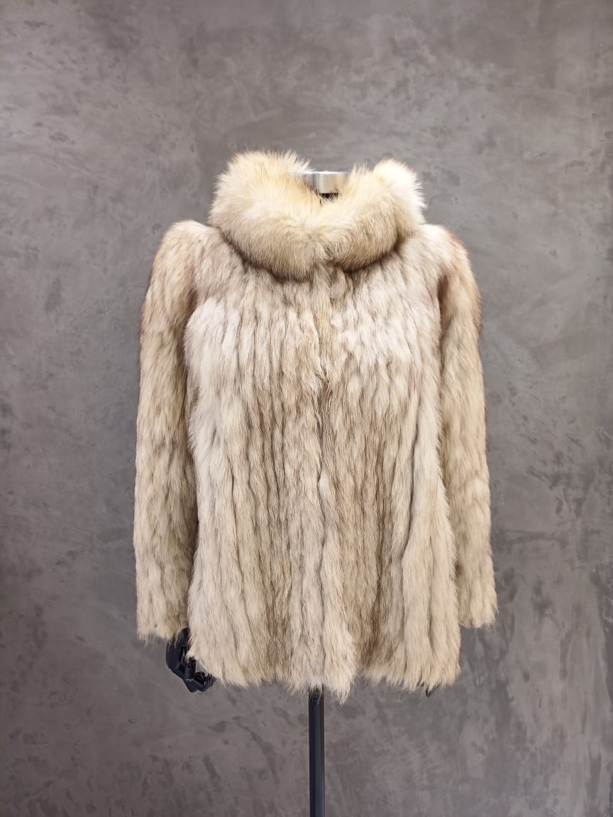 #13790 Shadow Fox Feather Worked Jacket With Suede Strips