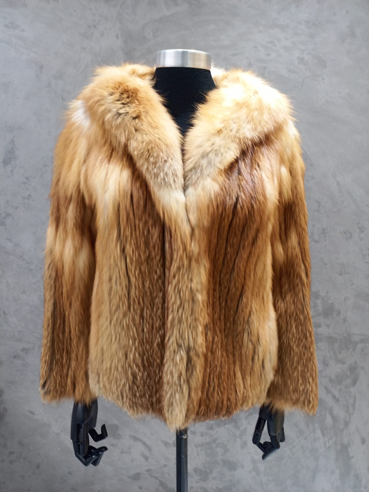 #13931 Australia Red Fox Feather Worked Jacket
