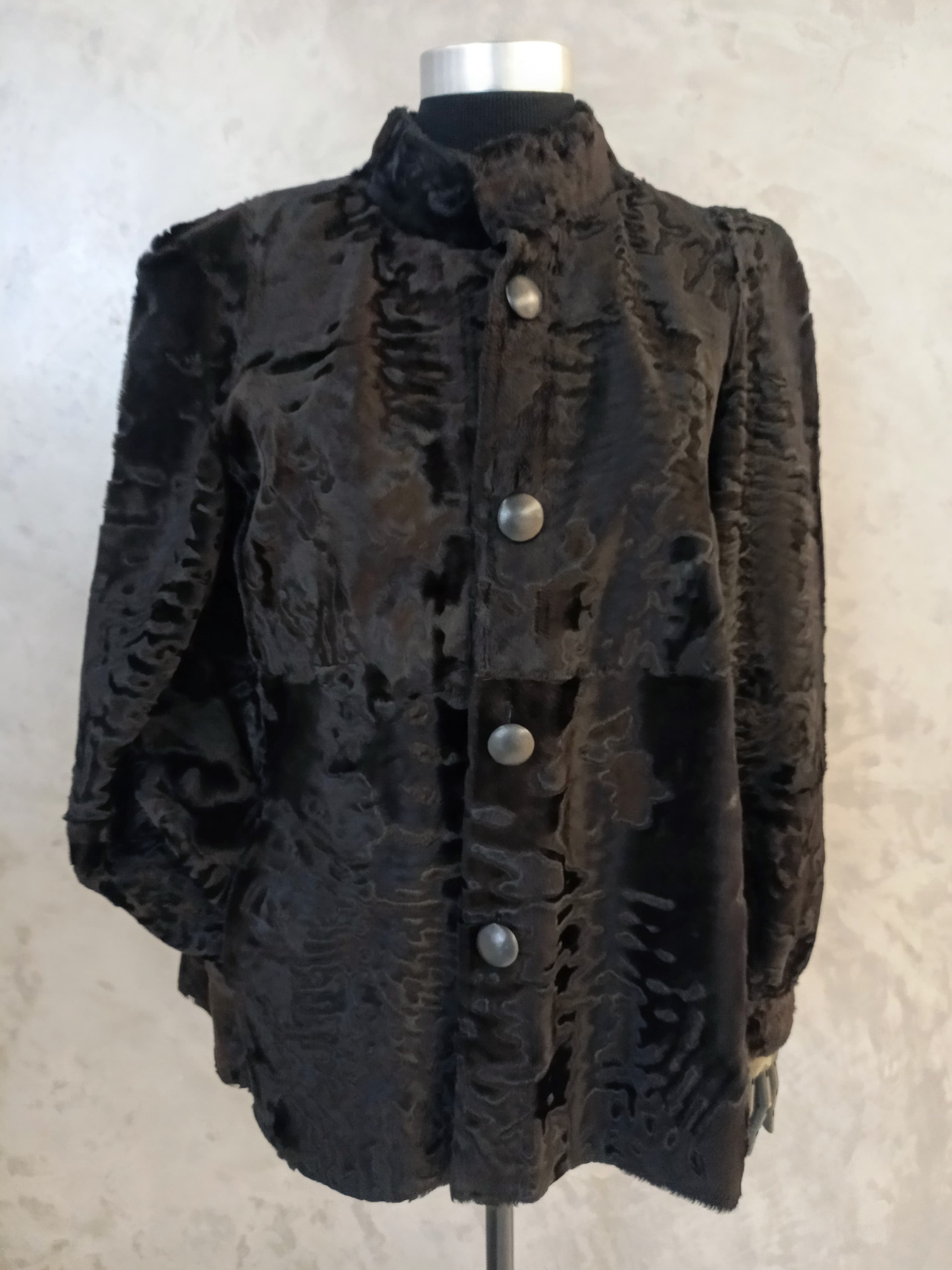 #14020 Black Swakara Reversible Jacket