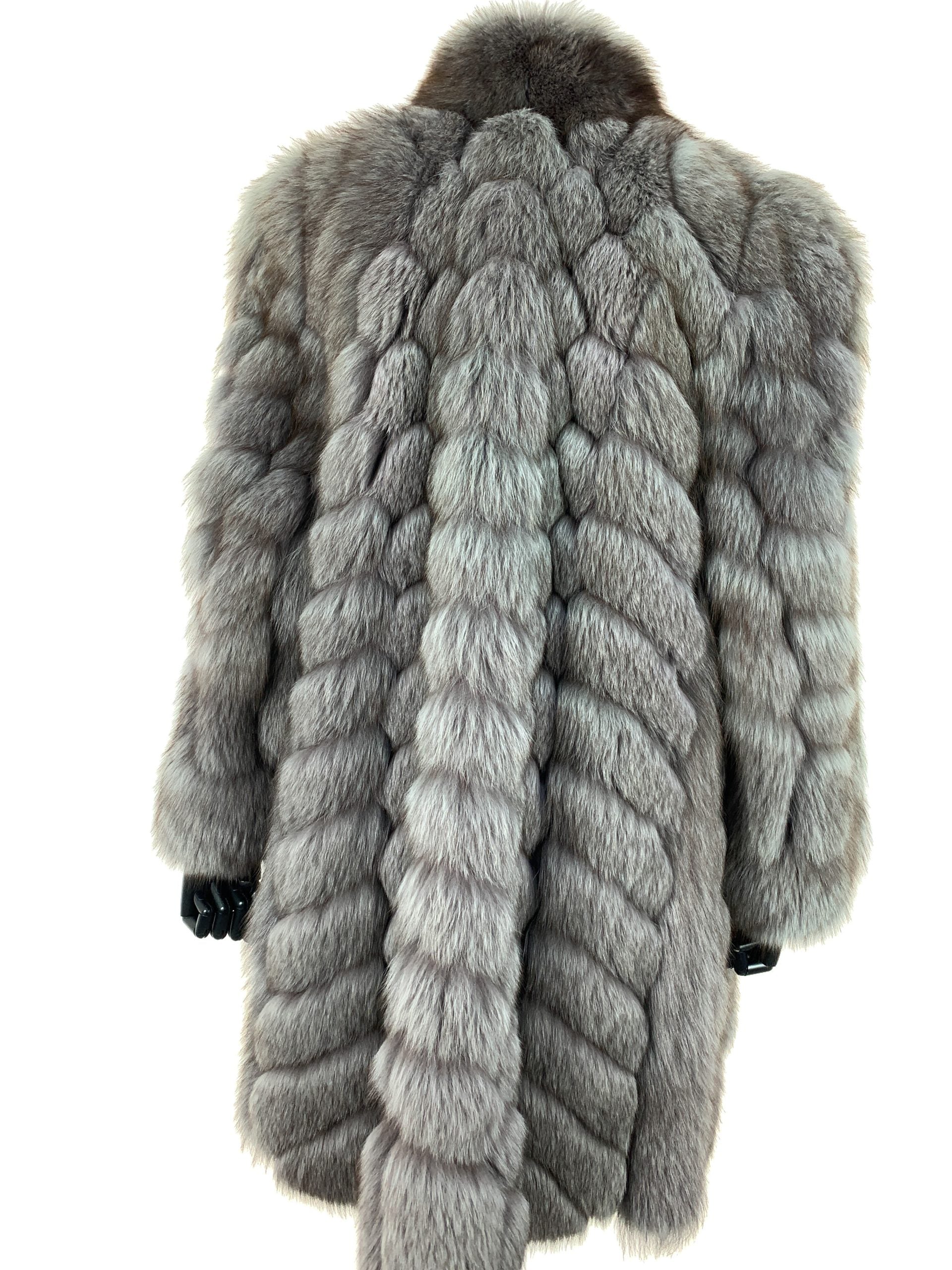 Blue Chalkdust Classic Fox With With Nappa Leather Hidden Pattern reversible stunning green and purple rain outer