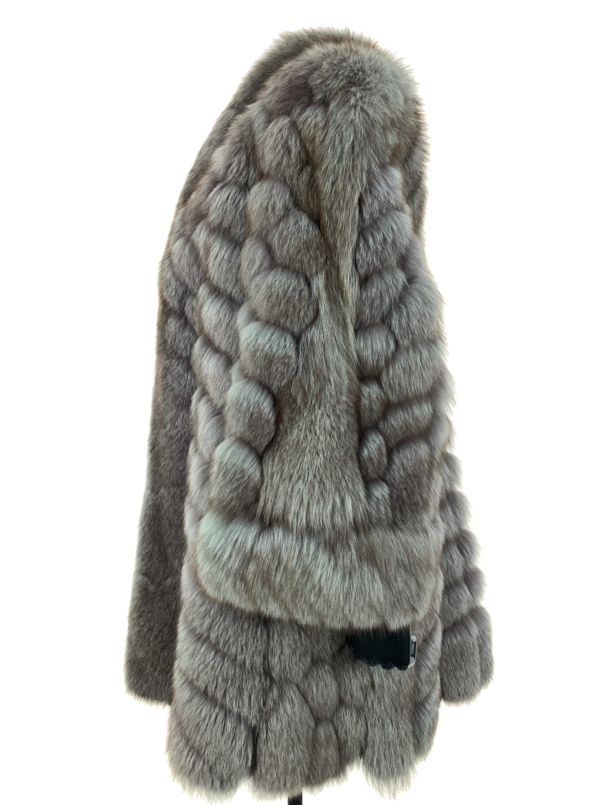 Blue Chalkdust Classic Fox With With Nappa Leather Hidden Pattern reversible stunning green and purple rain outer