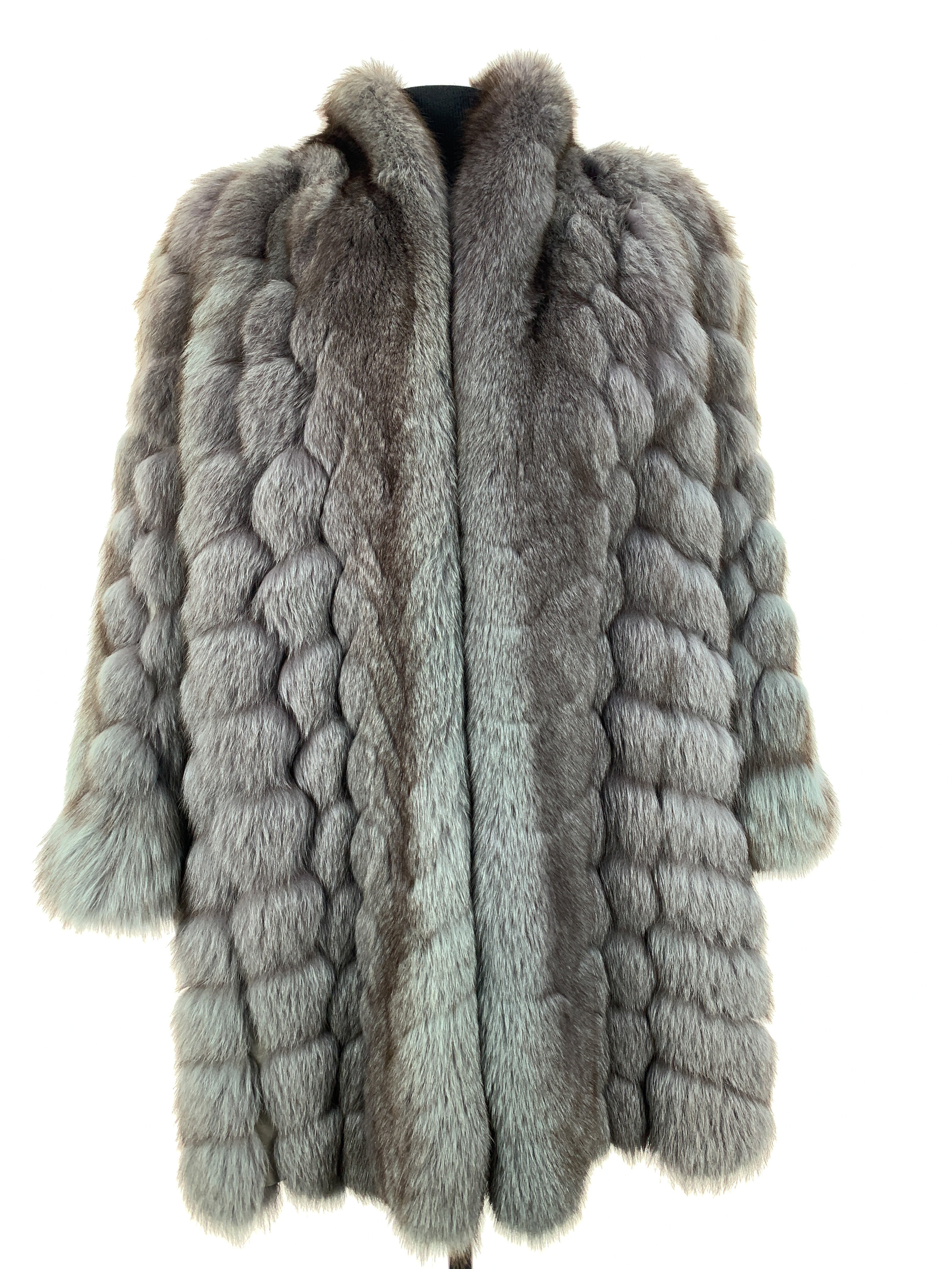 Blue Chalkdust Classic Fox With With Nappa Leather Hidden Pattern reversible stunning green and purple rain outer