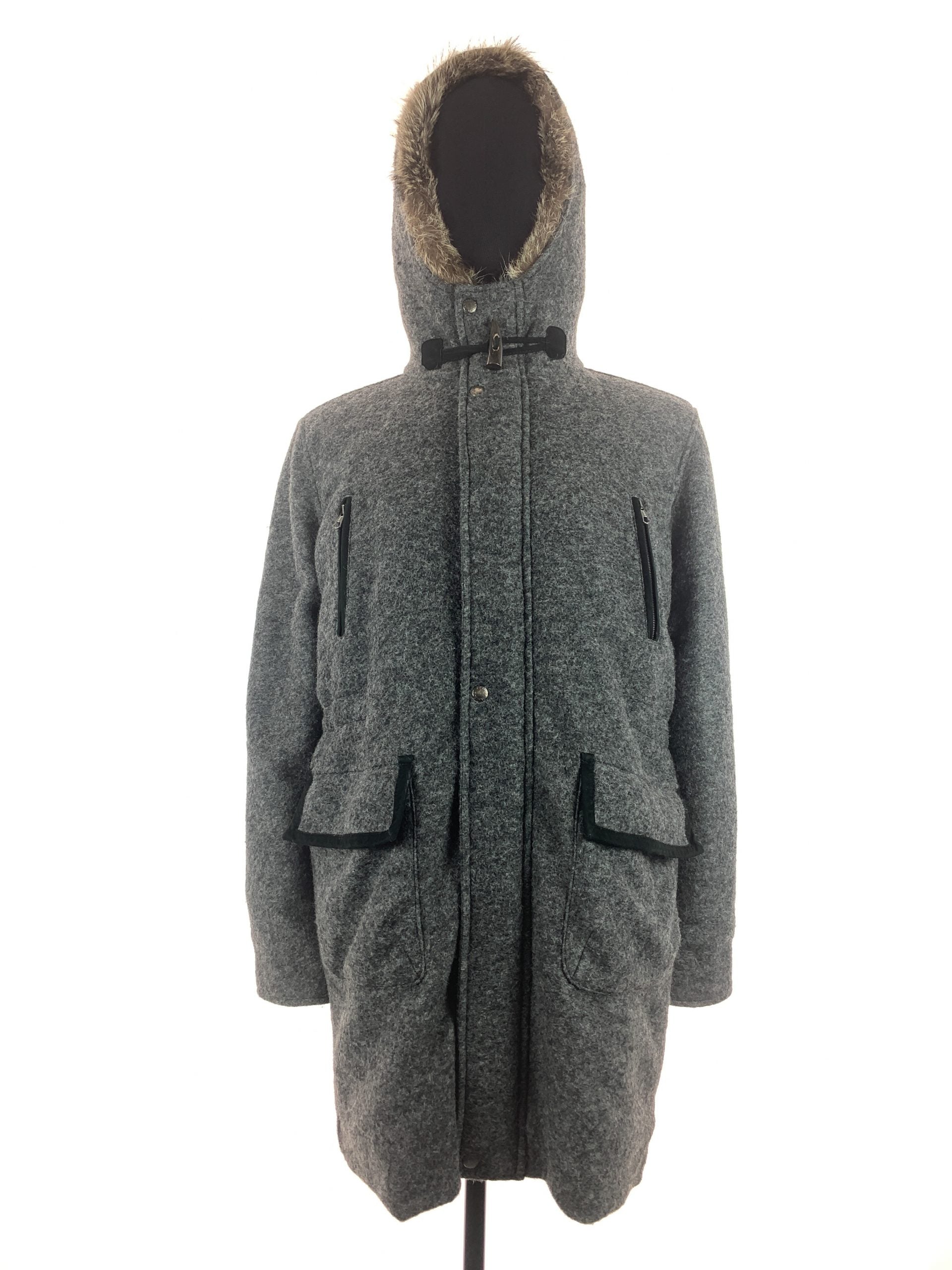 Racoon trim gent's inner puffer jacket