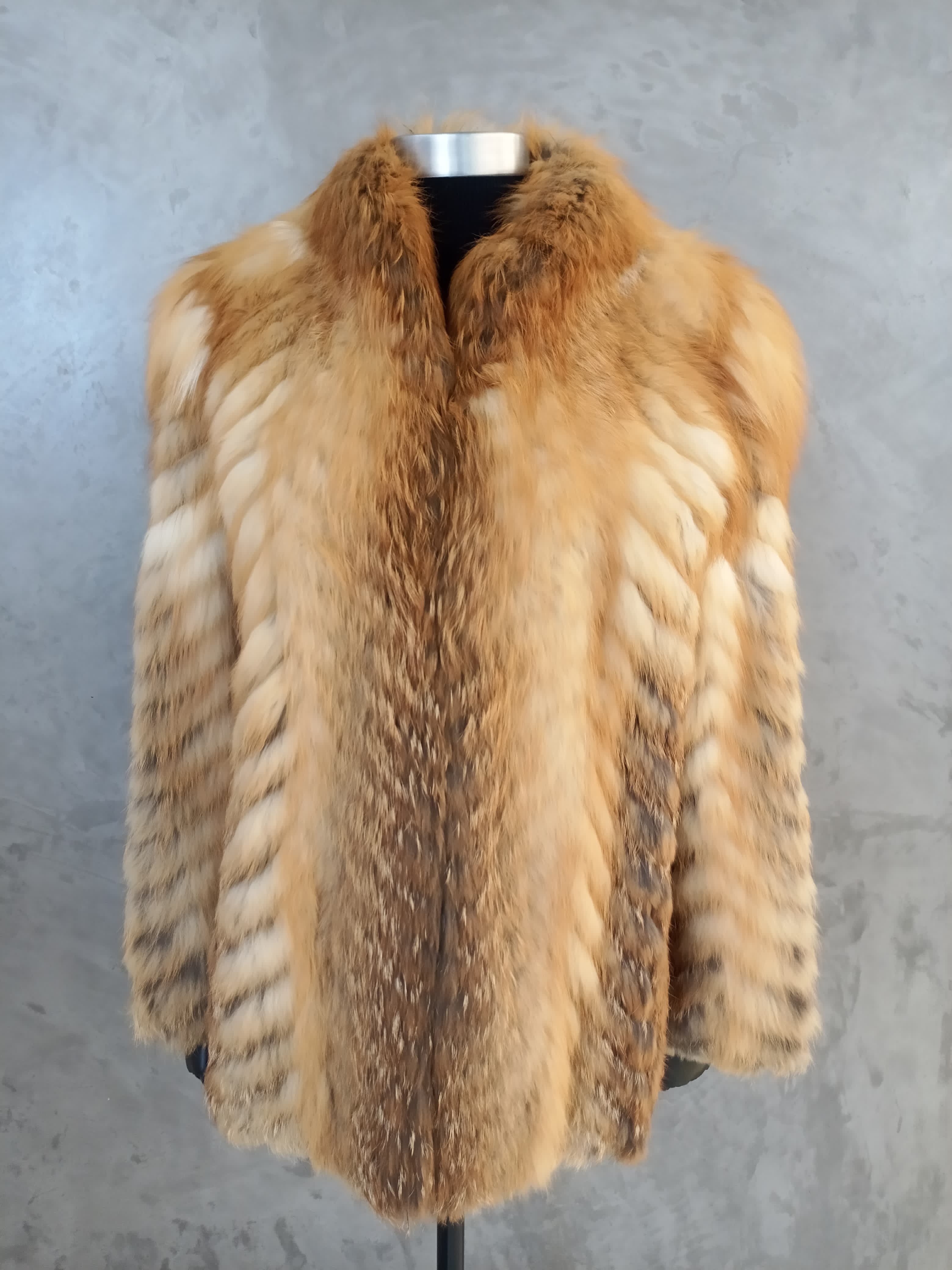 #14069 Feather Worked Canadian Red Fox Jacket