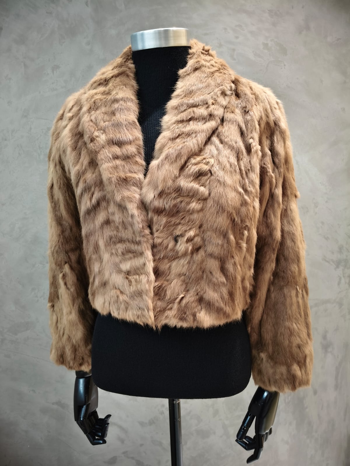 # 14282.1 Caramel Russian Squirrel Short Jacket