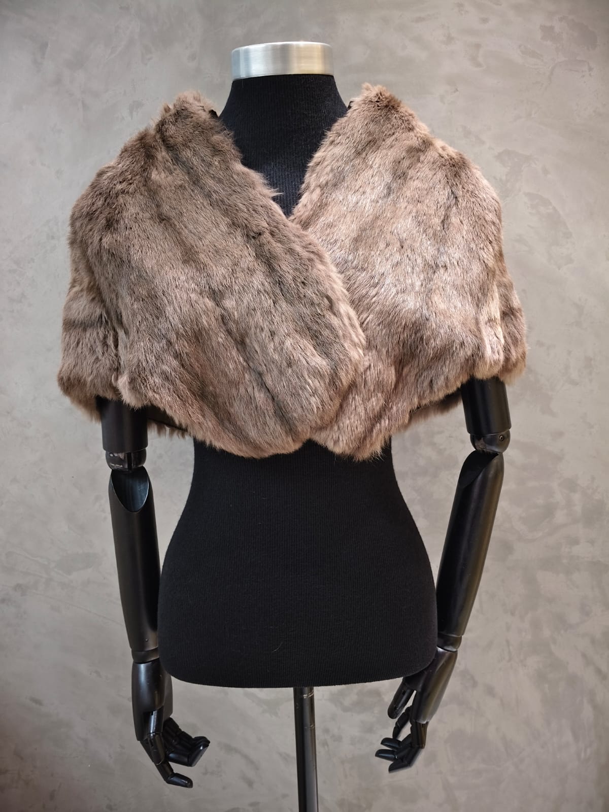 # 14282.1 Taupe with Dark Stripe Coney Stole