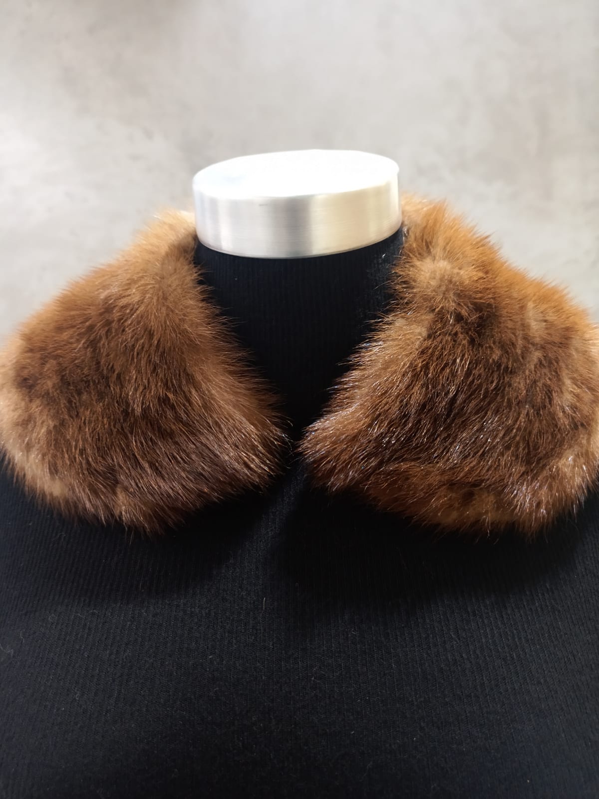 #13800 Autumn Haze Mink Tale Peter Pan Collar