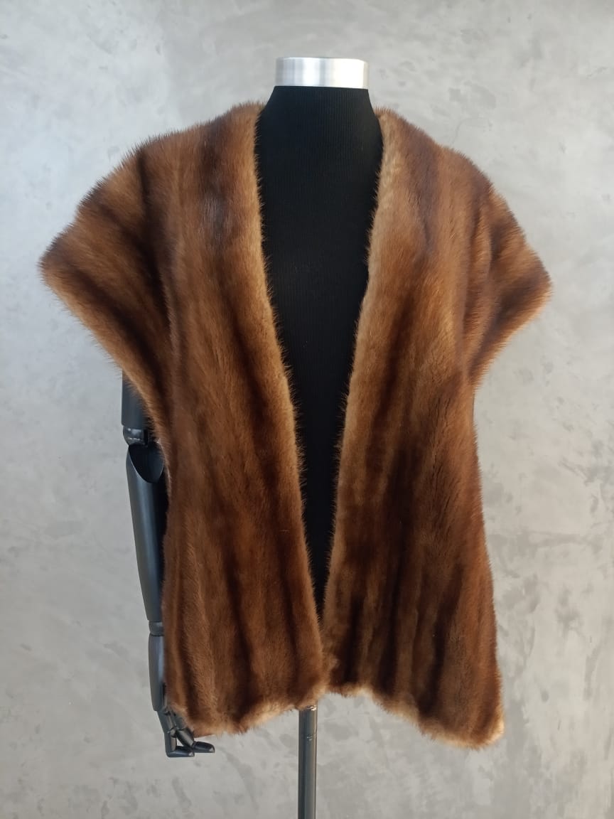 #13884 Brown Pastel Mink Stole