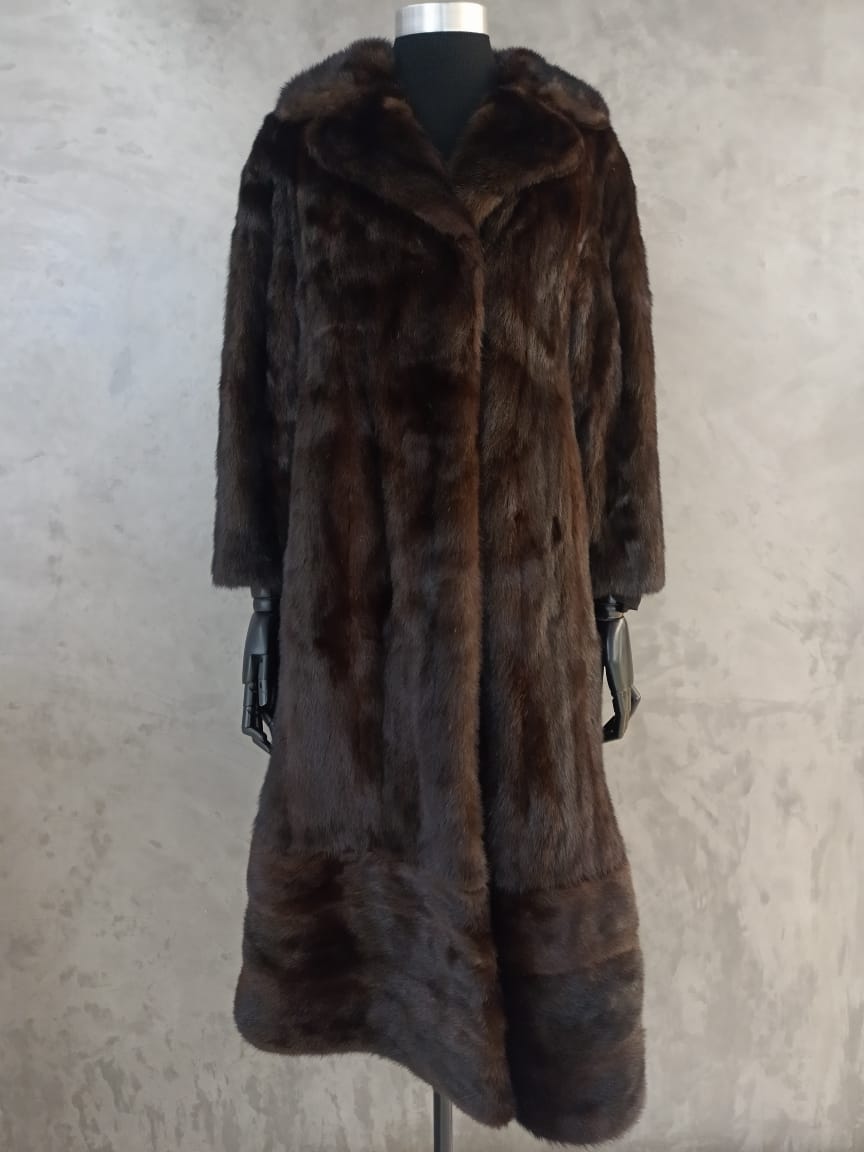 #13878 Ranch Mink Car Coat With Zip On Length Extension To Coat