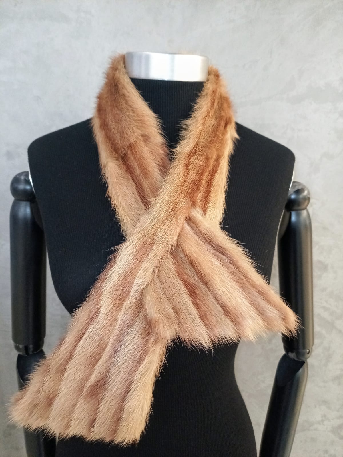 #13978 Tan Striped Marmot Krawat