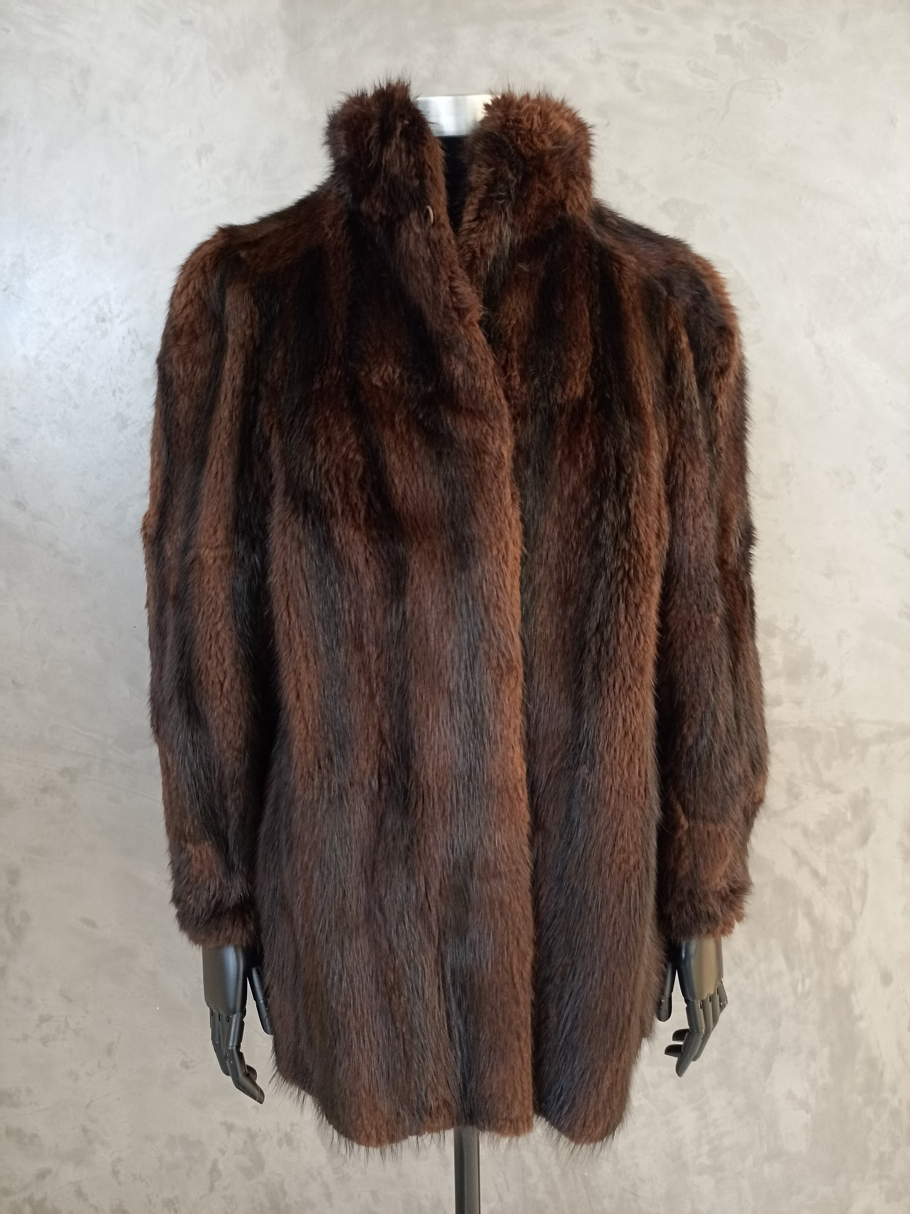 KZN18253.1 Dark Stripe Brown Musquash Jacket