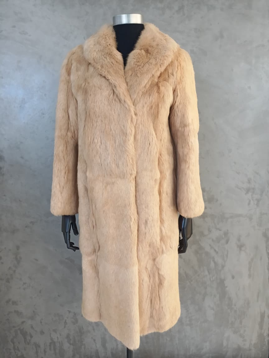#13251.1 Earth Beige Coney Coat