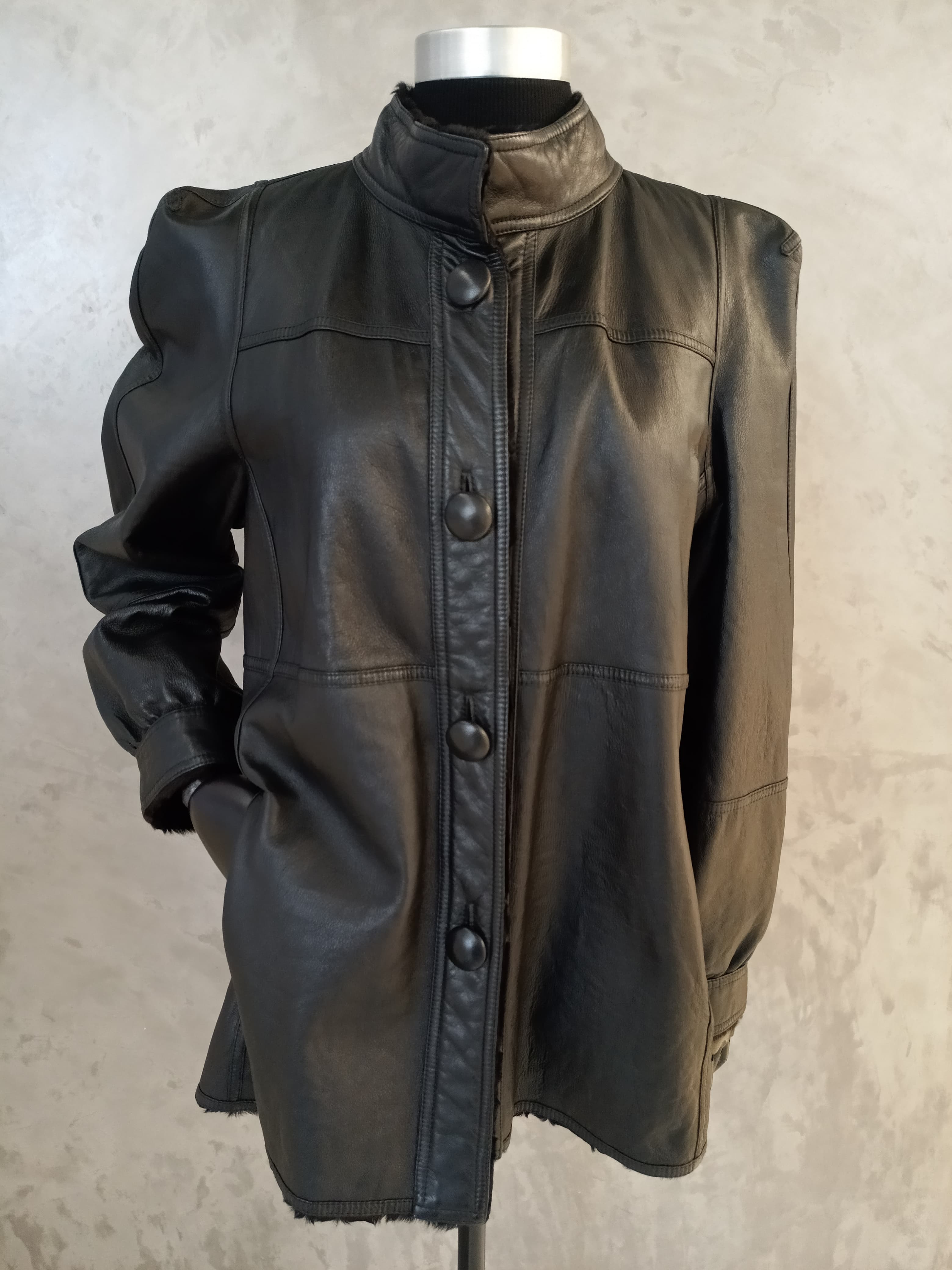 #14020 Black Swakara Reversible Jacket