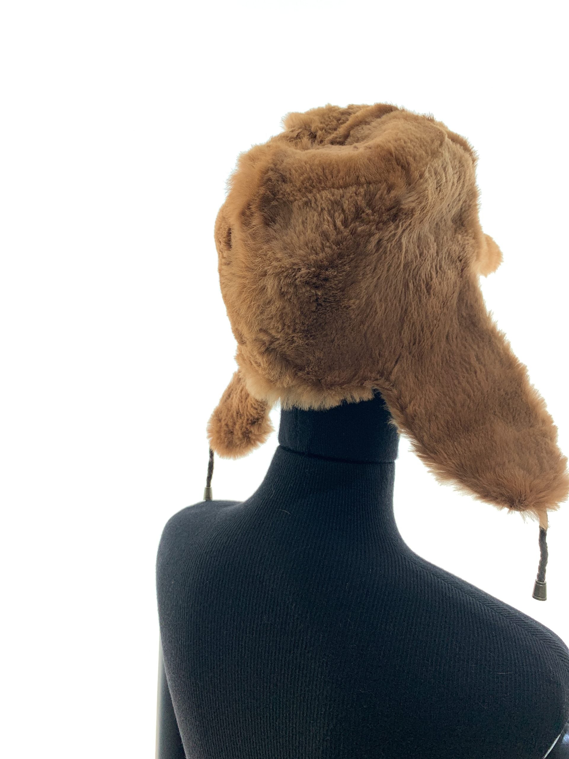 Floral Orange Print Denim With Butterscotch Sheared Cony Umshanka
