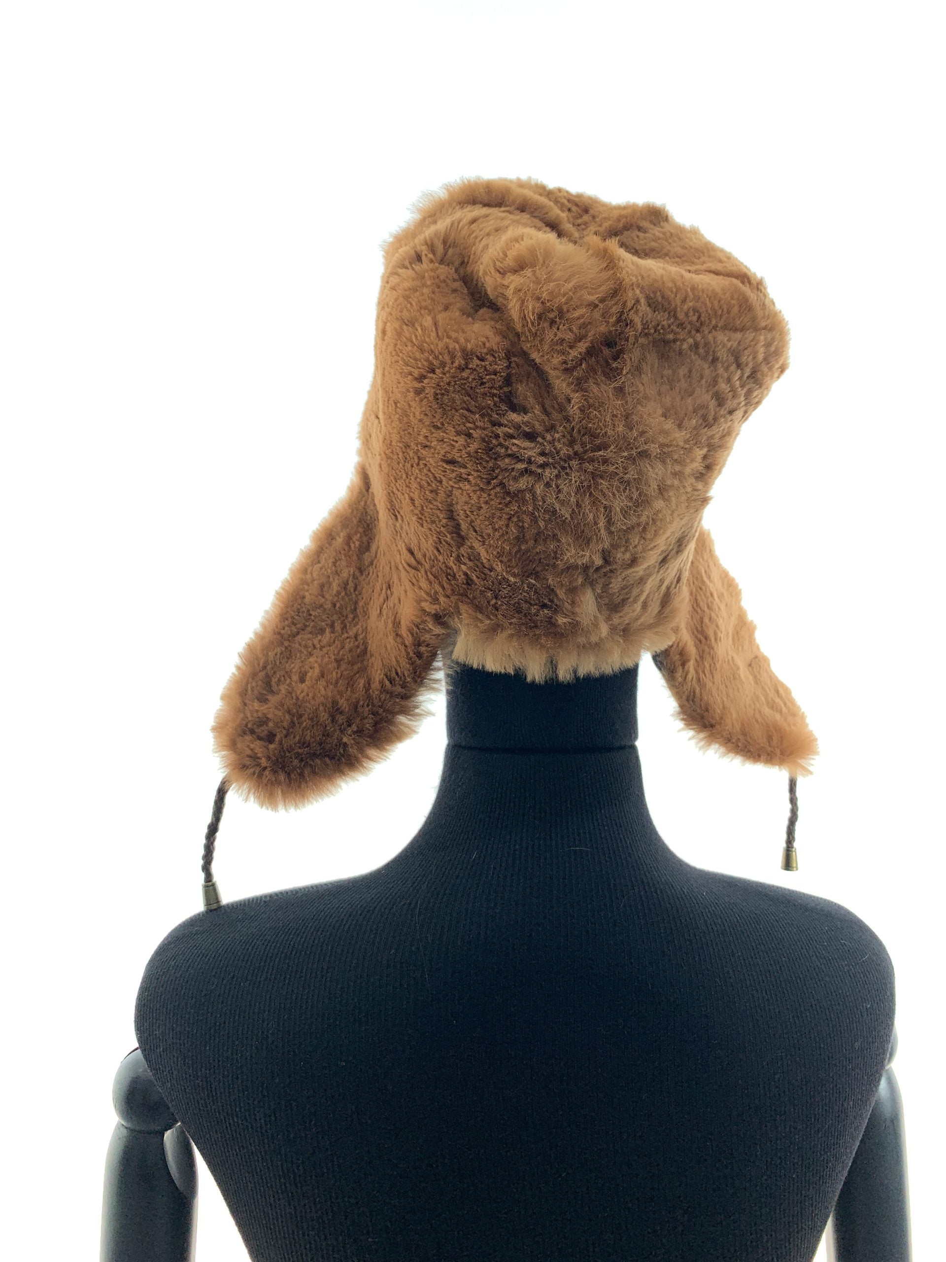 Floral Orange Print Denim With Butterscotch Sheared Cony Umshanka