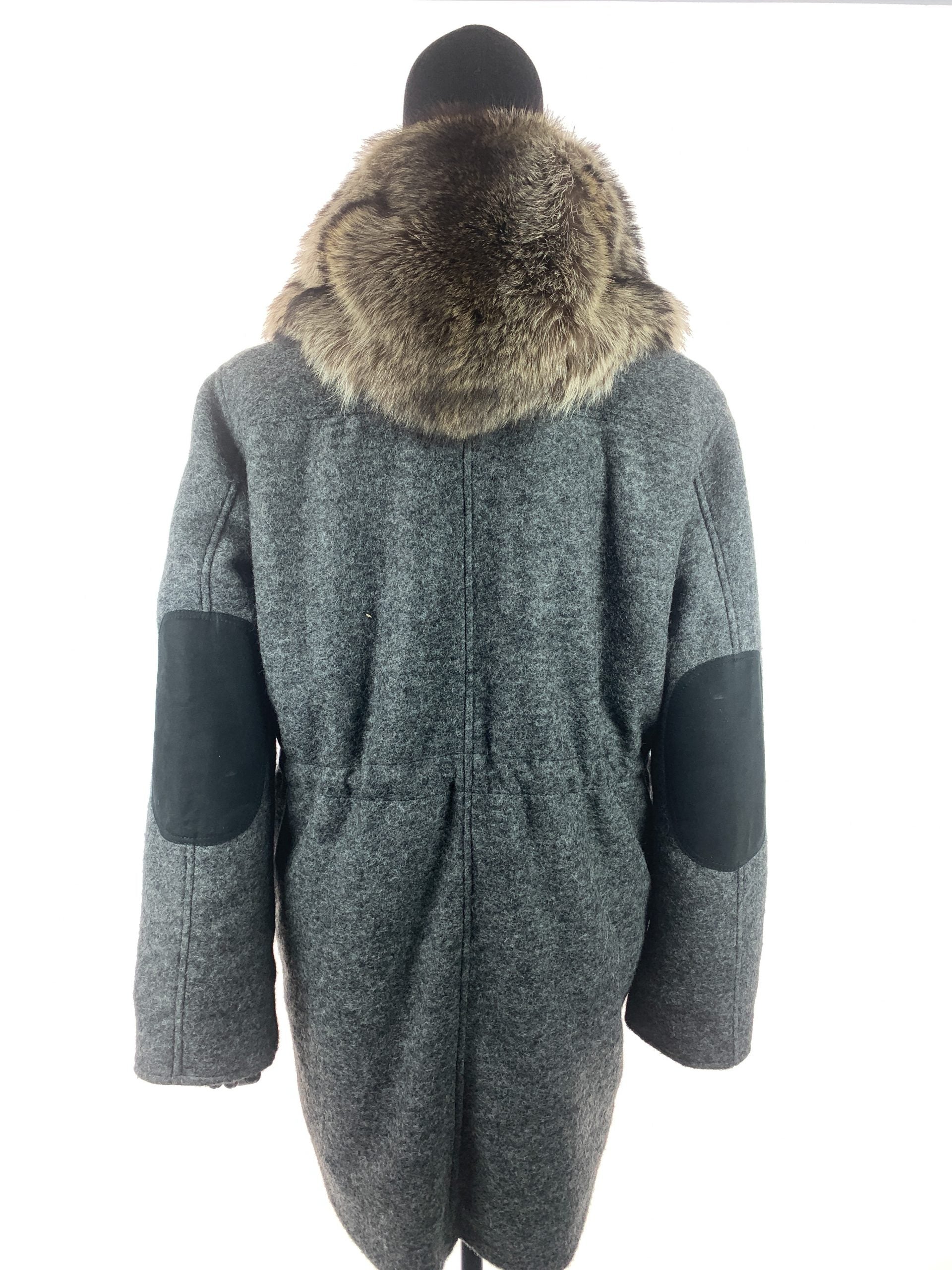 Racoon trim gent's inner puffer jacket