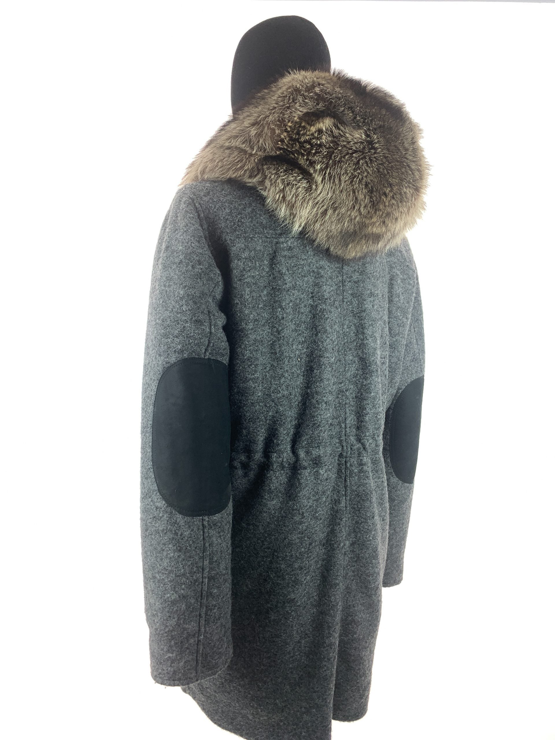 Racoon trim gent's inner puffer jacket