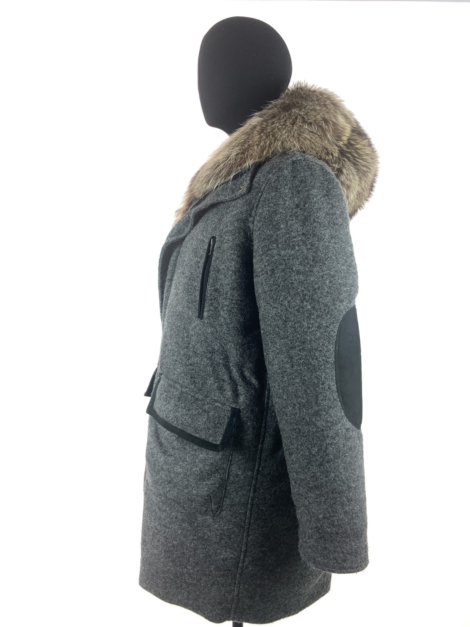 Racoon trim gent's inner puffer jacket
