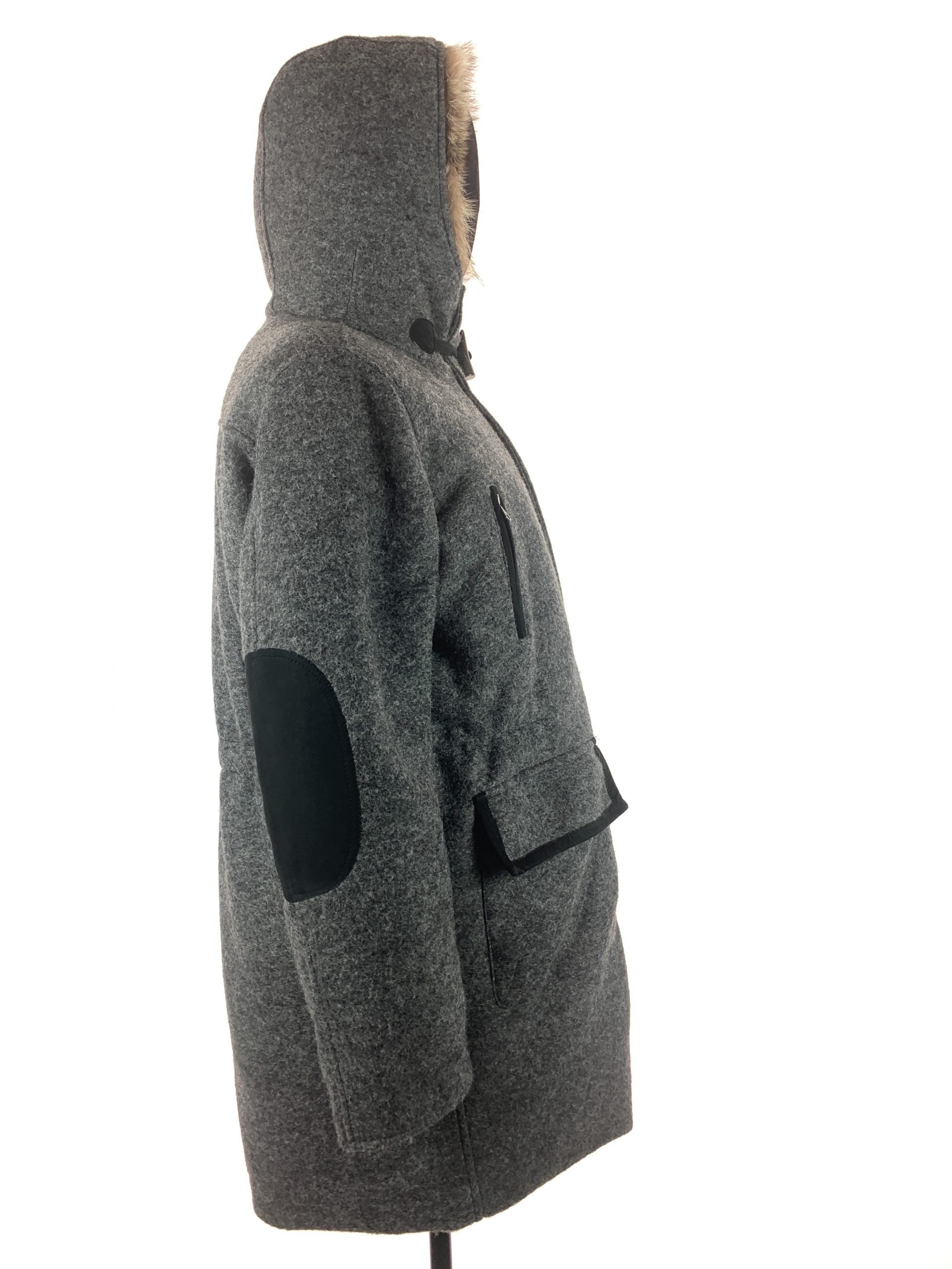 Racoon trim gent's inner puffer jacket