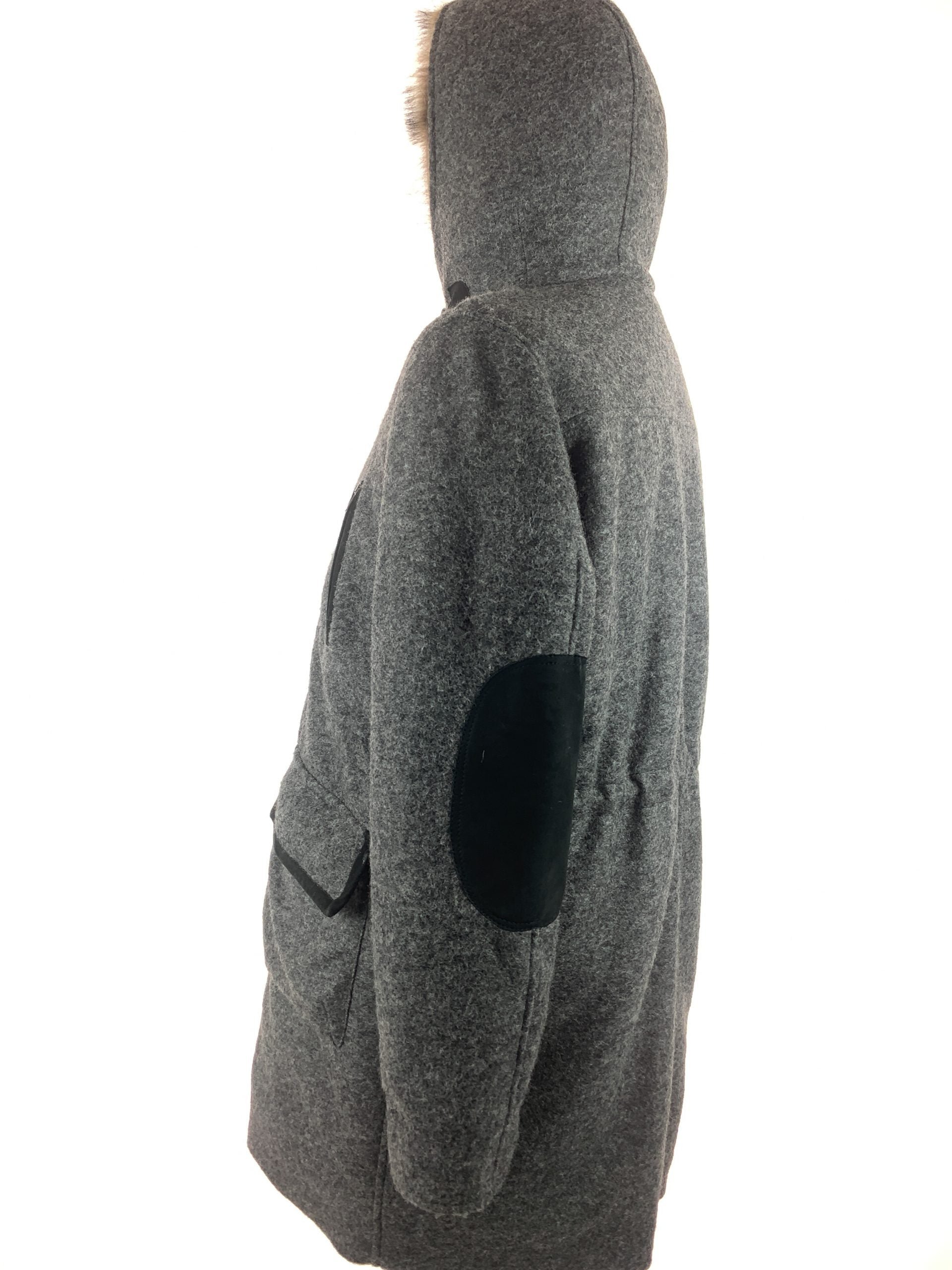 Racoon trim gent's inner puffer jacket