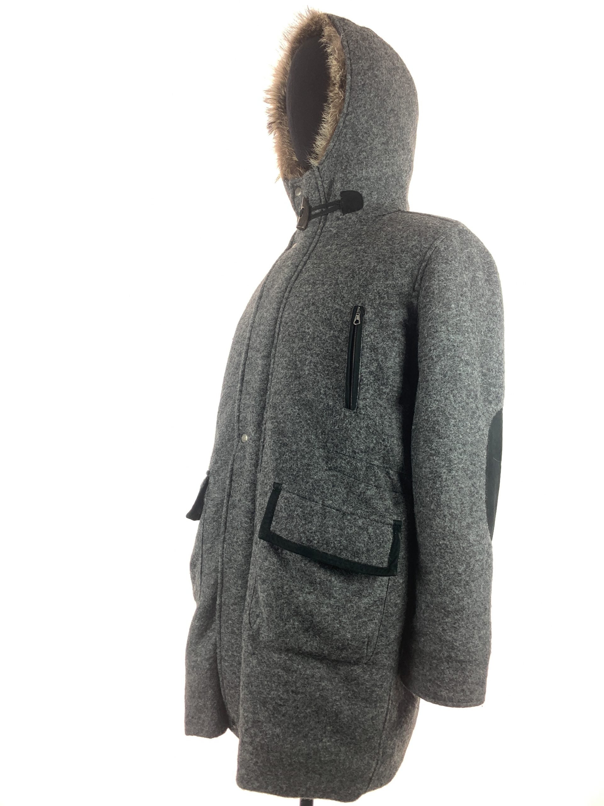 Racoon trim gent's inner puffer jacket