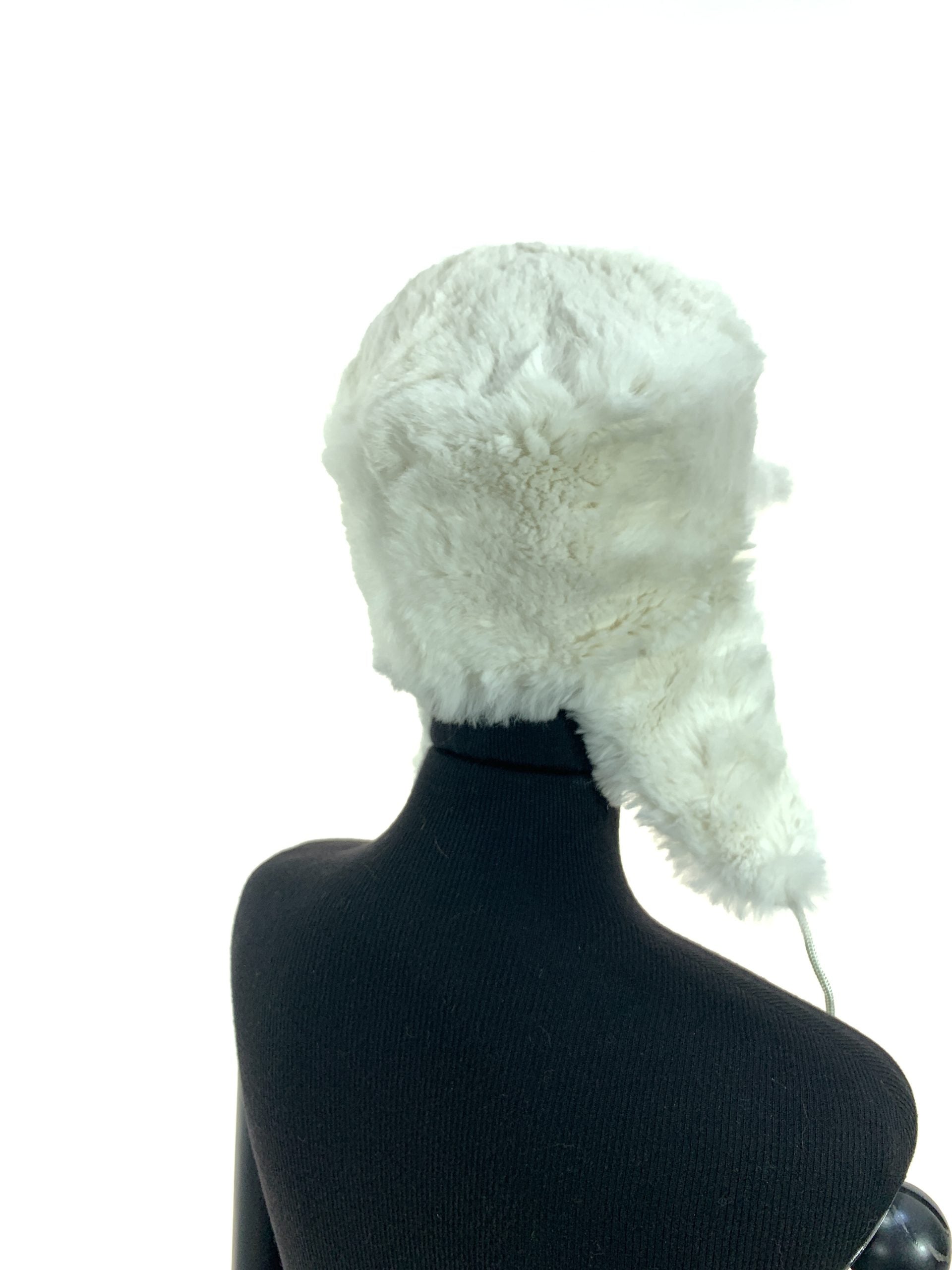 Floral Print Blue Denium With White Sheared Coney Umshanka