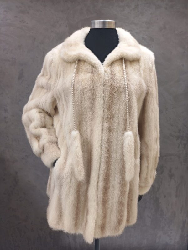 Pearl Pastel Cross Mink Jacket